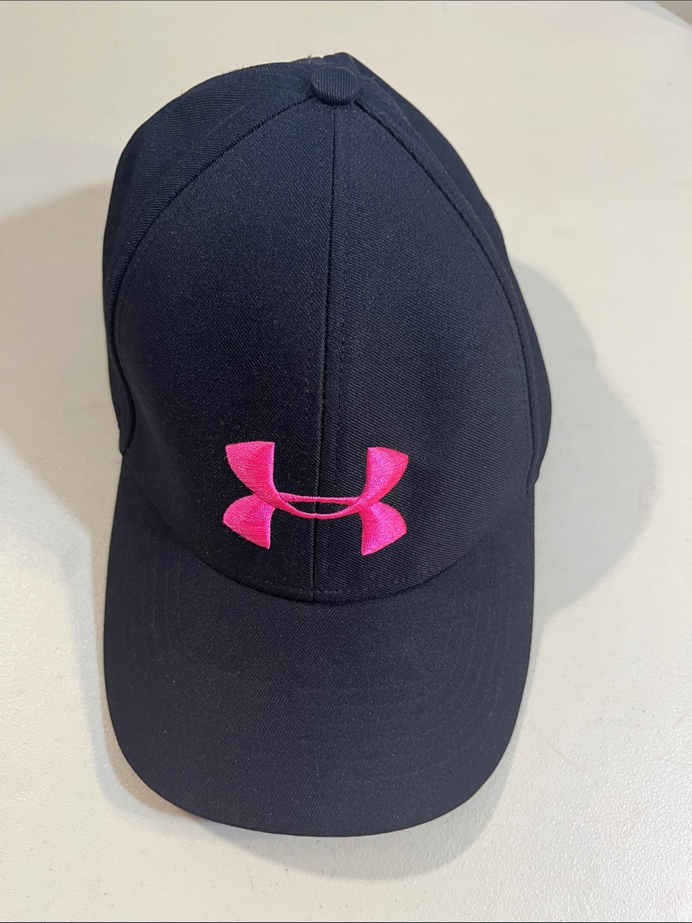 Under Armour Black Cap with Hot Pink Logo